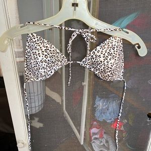 Victoria secret animal print triangle bikini top.